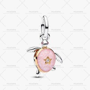 Pandora 2026 Pink Sea Turtle Lab-grown Diamond Dangle Charm